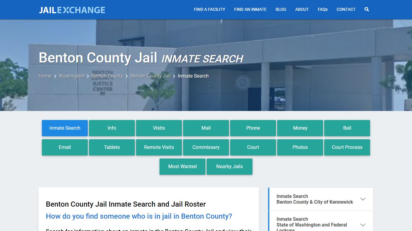 Inmate Search: Roster & Mugshots - Benton County Jail, WA - Jail Exchange