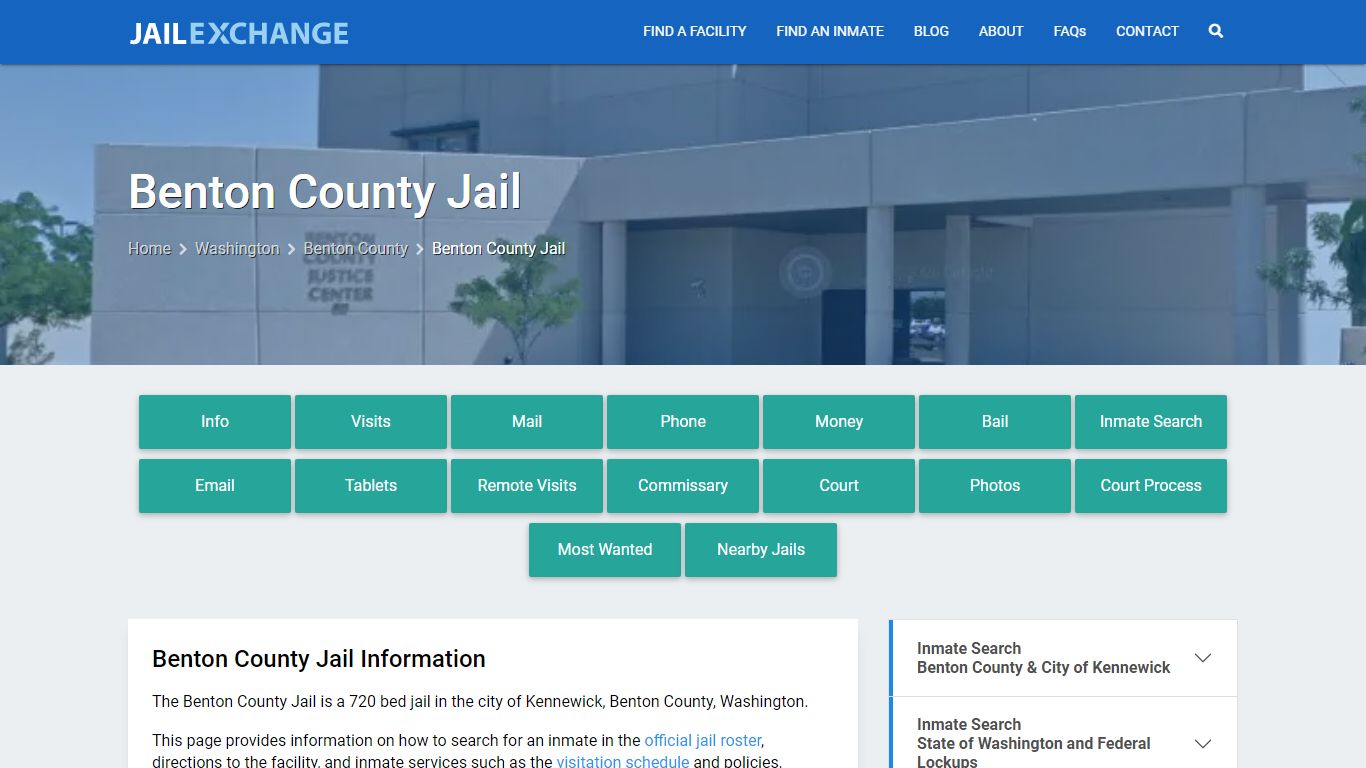 Benton County Jail, WA Inmate Search, Information